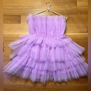 Windsor Mable Tulle Ruffle Dress size Medium Purple Lavender - Fast Shipping